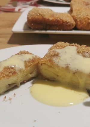 Rántott krémes palacsinta recept fotója
