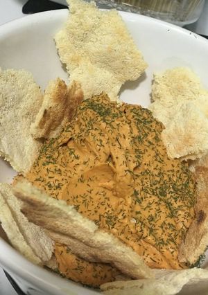 A picture of Red Pepper Hummus.