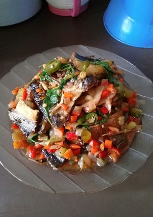 Foto resep Ikan asin oseng mercon