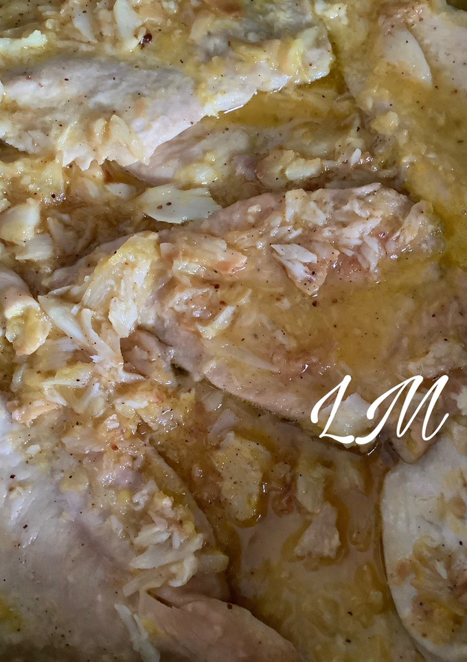 Una foto de Filetes de pechuga de pollo a la naranja