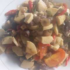 รูปของ Tumis jantung ayam putih telur (tidak pake minyak)