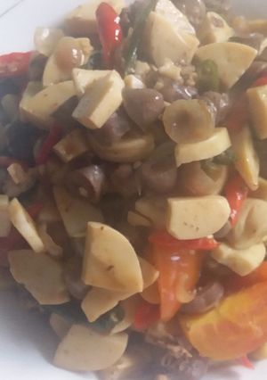 Foto resep Tumis jantung ayam putih telur (tidak pake minyak)