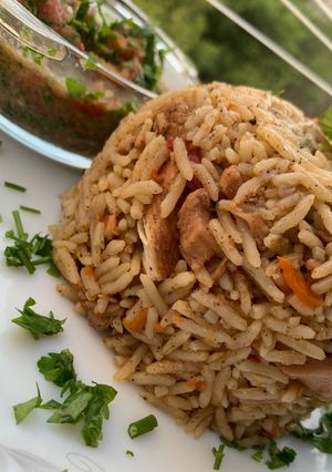 صورة لوصفة بسمتي الشاورما بالفلفل الألوان