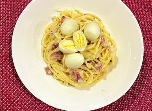Foto resep Spaghetti Carbonara (Susu UHT)