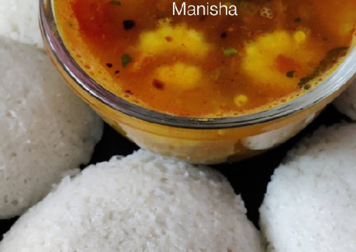 Soft Idli with Babycorn Sambar
