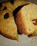 Budín integral de coco y pasas de uva