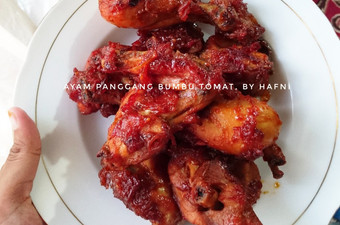 Resep Ayam Panggang bumbu Tomat Enak Dan Mudah