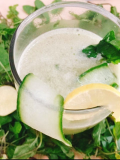 A picture of Masala cucumber lemonade.