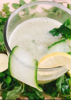 A picture of Masala cucumber lemonade.