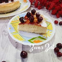 A picture of Indian Cherry Cheesecake.