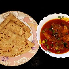 A picture of Chicken Allu shorba.