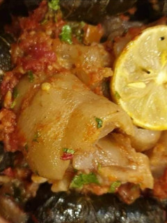 صورة لوصفة طاجن كوارع ورق عنب