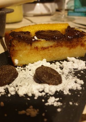 Une photo de Gateau de semoule aux palets de chocolat