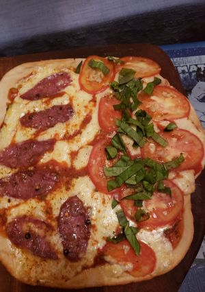 Una foto de Pizza casera