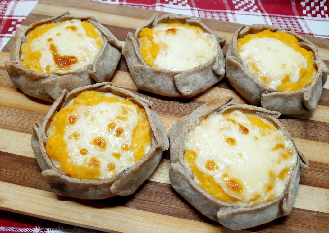 Canastitas de zapallo calabaza y queso