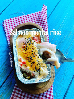 Foto resep Salmon Mentai Rice