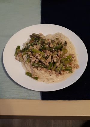 Une photo de Pâtes aux asperges