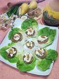 Pere grigliate con formaggio spalmabile noci e miele