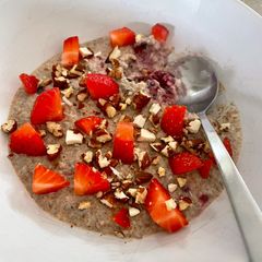 A picture of Berry & Almond Butter Chia Seed Pudding.