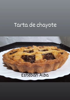 Una foto de Tarta de chayote o papa del aire