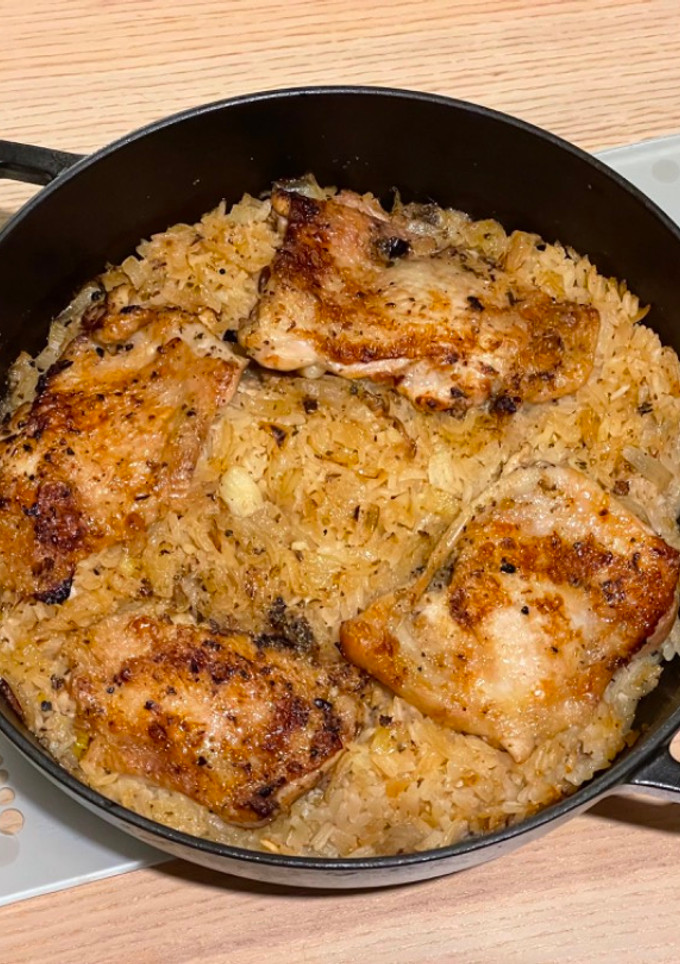 Foto resep Greek Lemon Chicken Rice ala Recipetin uenak pake banget!