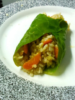 Una foto de Rollito de arroz con verduras vegano