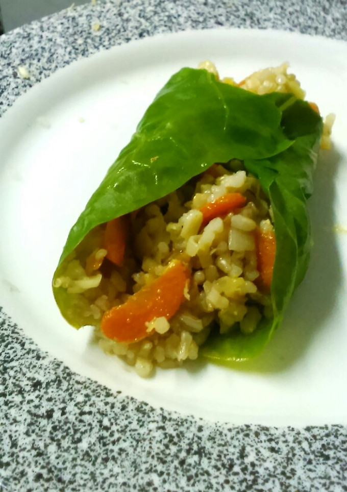 Una foto de Rollito de arroz con verduras vegano