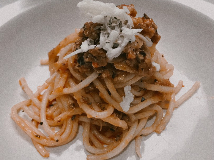 Cara Gampang Menyiapkan Spaghetti with Bolognese Sauce Anti Gagal