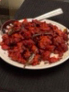 A picture of Chicken 65.