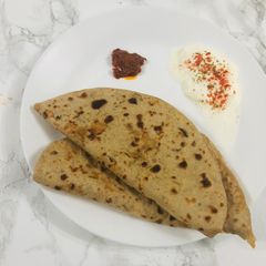 Paneer potato paratha A picture of Paneer potato paratha.