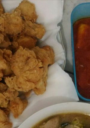 Foto resep Ayam tepung beserta saus