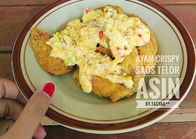 Ini dia! Resep gampang bikin Ayam Crispy Saos Telor Asin  gurih