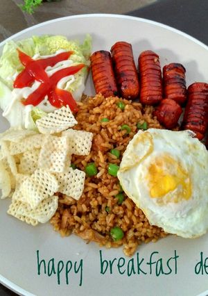 Foto resep Nasi goreng sosis bakar