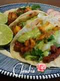 Tacos de carne al pastor(adobada)🌹