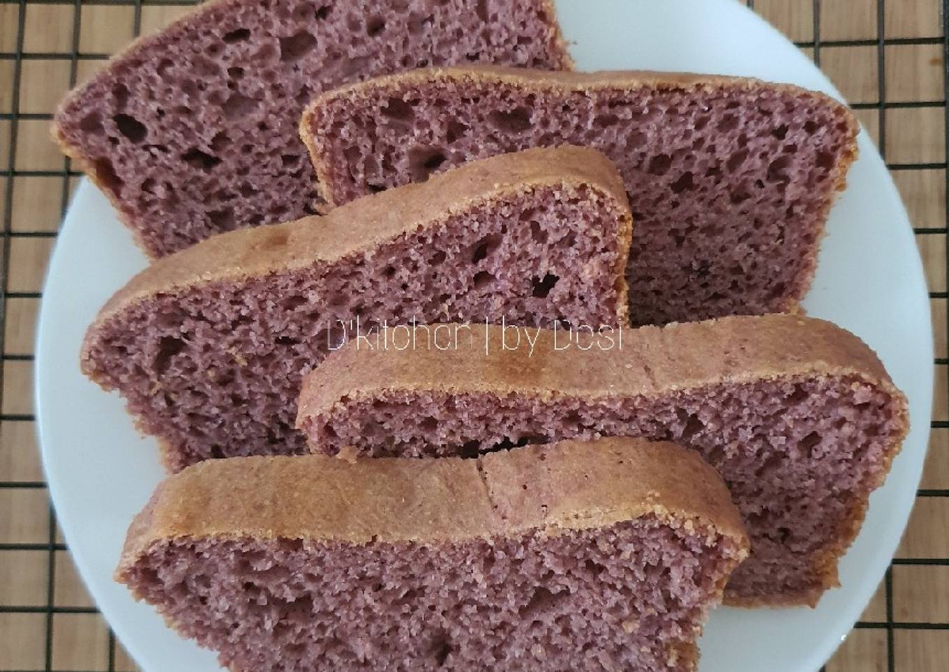 Roti gandum ubi ungu (whole wheat, no sugar)