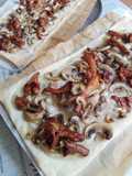 Pizza blanca de setas