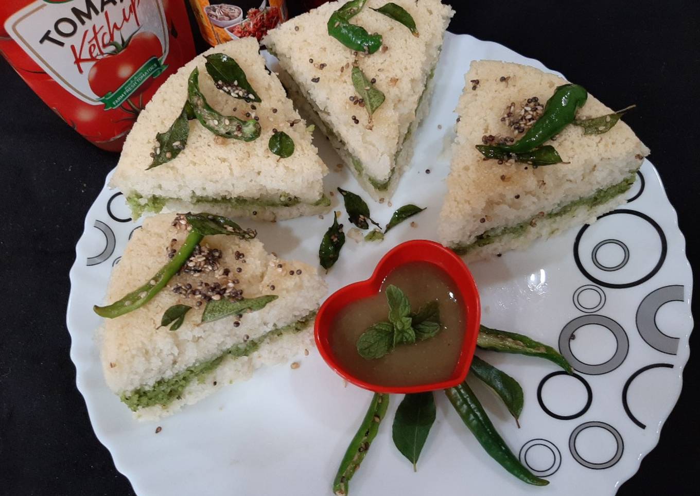 Sandwich Dhokla