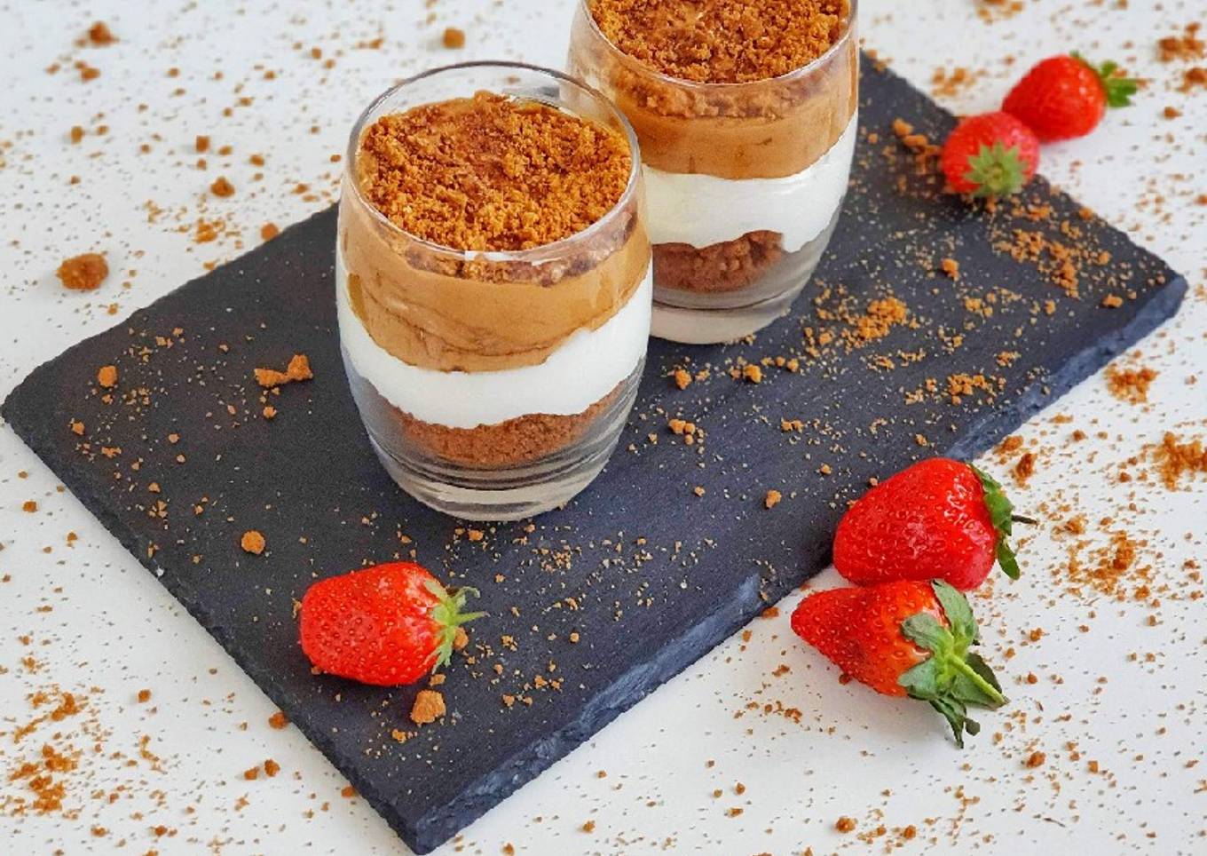 Dalgona coffee cream dessert