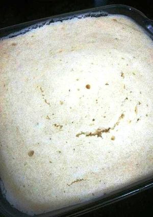 A picture of Vanilla Sponge Cake in Microwave.