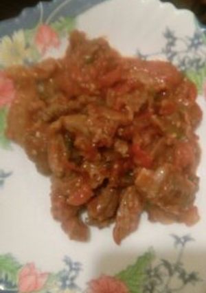 A picture of Wet fry beef.