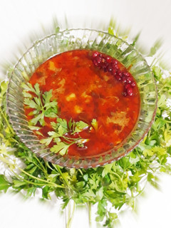 عکسی از دستور سوپ مرغ و جعفری