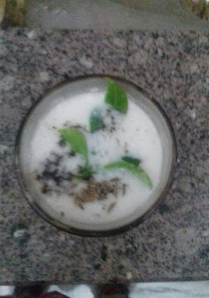 A picture of Pudina Lassi.