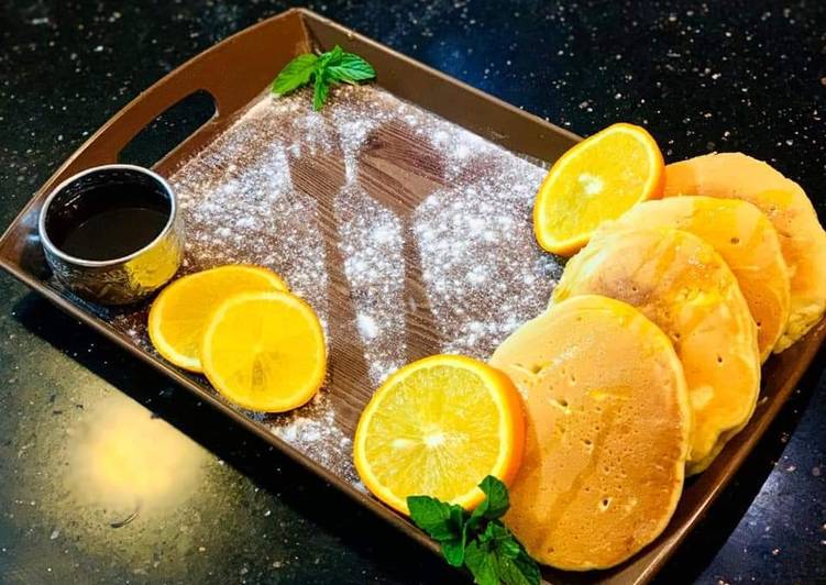 Recipe of Ultimate Orange pancakes