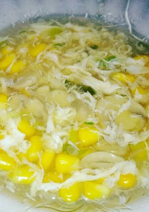 Foto resep Soup jagung telur
