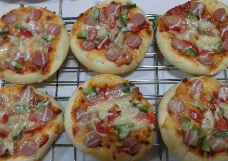 Cara Gampang Menyiapkan Pizza mini metode waterroux/tangzhong Anti Gagal