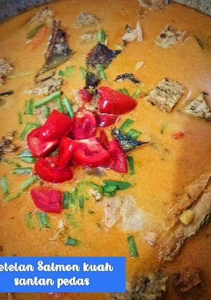 Foto resep Tetelan Salmon kuah santan pedas