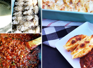 A picture of Cheese Stuffed Shells with Fullblood Wagyu Ground Beef Sauce.
