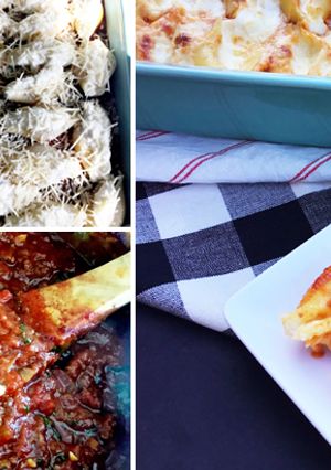 A picture of Cheese Stuffed Shells with Fullblood Wagyu Ground Beef Sauce.