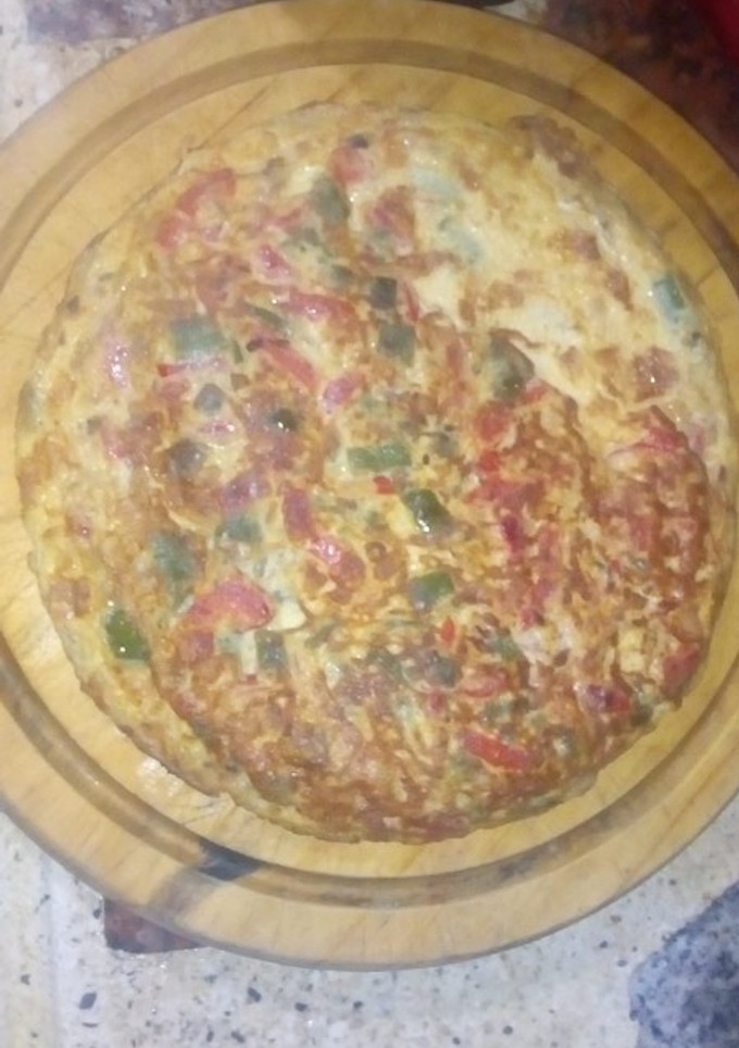 Una foto de Tortilla de morrón y cebolla