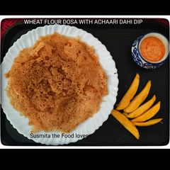 A picture of Plain wheat flour oats dosa.